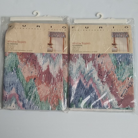 2 Window Toppers 90" x 14" Alhambra by Furio NEW - Picture 2 of 7